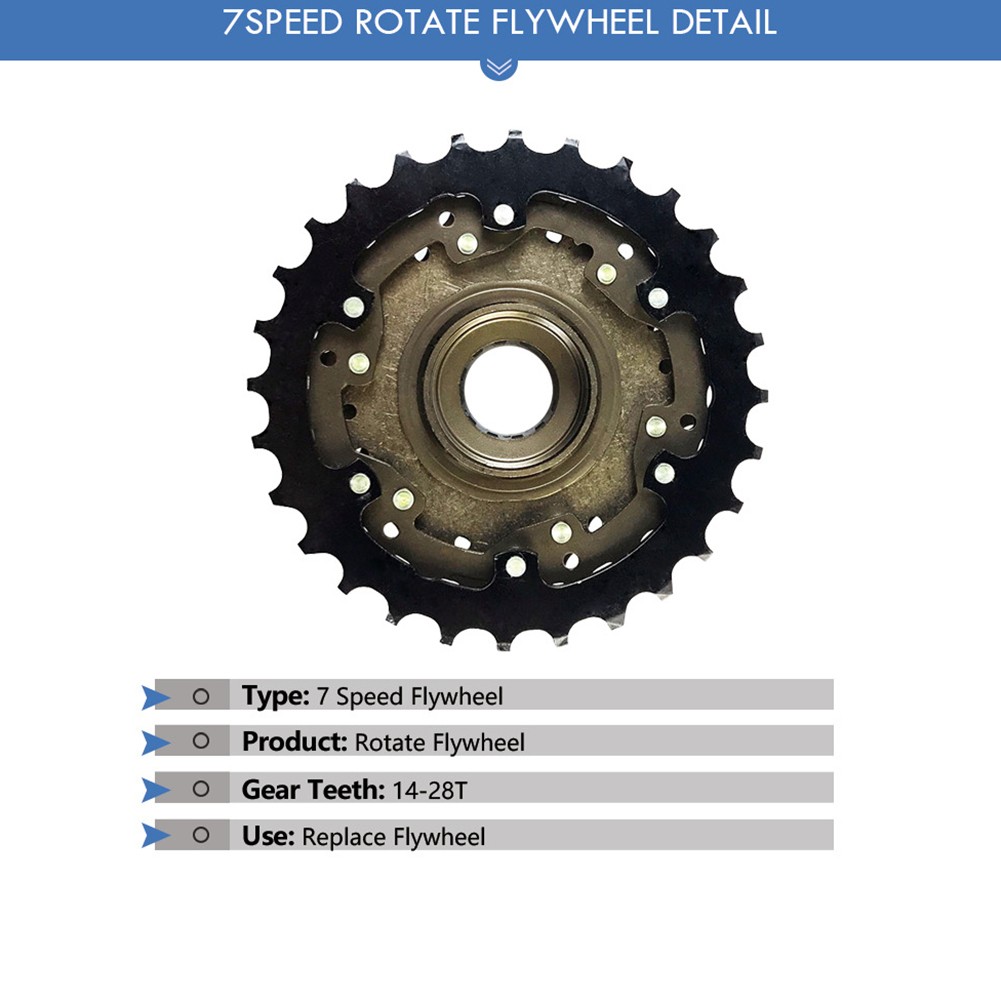 Roue libre de vélo électrique en acier, 7 vitesses, 12-28T, moteur à moyeu en acier Shimano