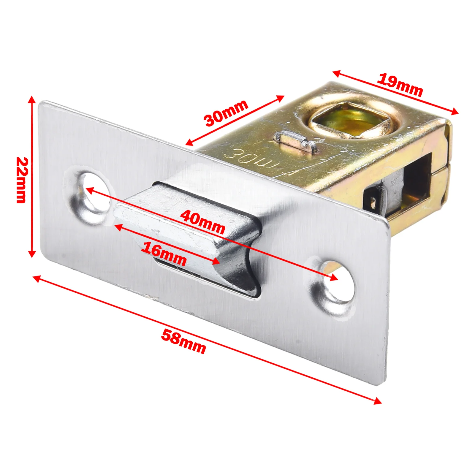 Mortice Door Tubular Latch Internal Bolt Facility Unsprung Catch 30/35/40/ 45mm Zinc Alloy Doors Hardware Locks: Bronze