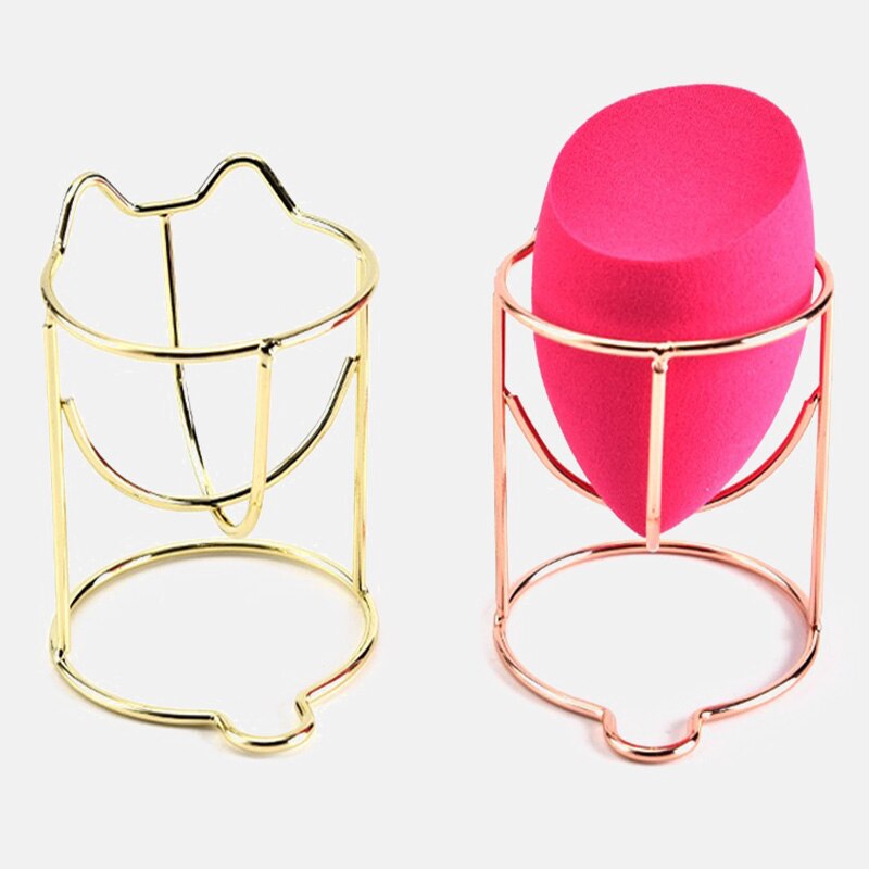 1 Pc mignon chat beauté oeuf support support sèche cosmétique maquillage éponge gourde poudre bouffée support organisateur boîte étagère stockage outils