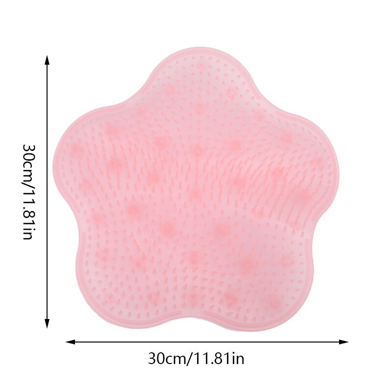 Silicone Suction Cup Bathroom Massage Soft Shower Mat Non-slip Bath Mats