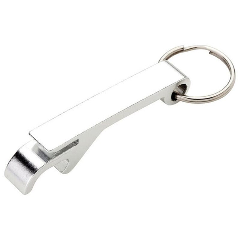 Apribottiglie portatile per birra portachiavi 4 In 1 apribottiglie per birra In alluminio tascabile 6 colori regali per bomboniere per matrimoni: Argento