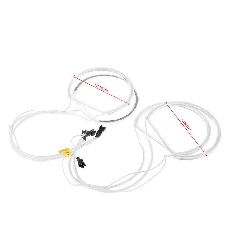 4 stuks ccfl auto angel eagle eyes licht flexibele buis koplamp witte koplamp voor  e36 3 e38 7 e39 5 e46 (131*2+146*2)