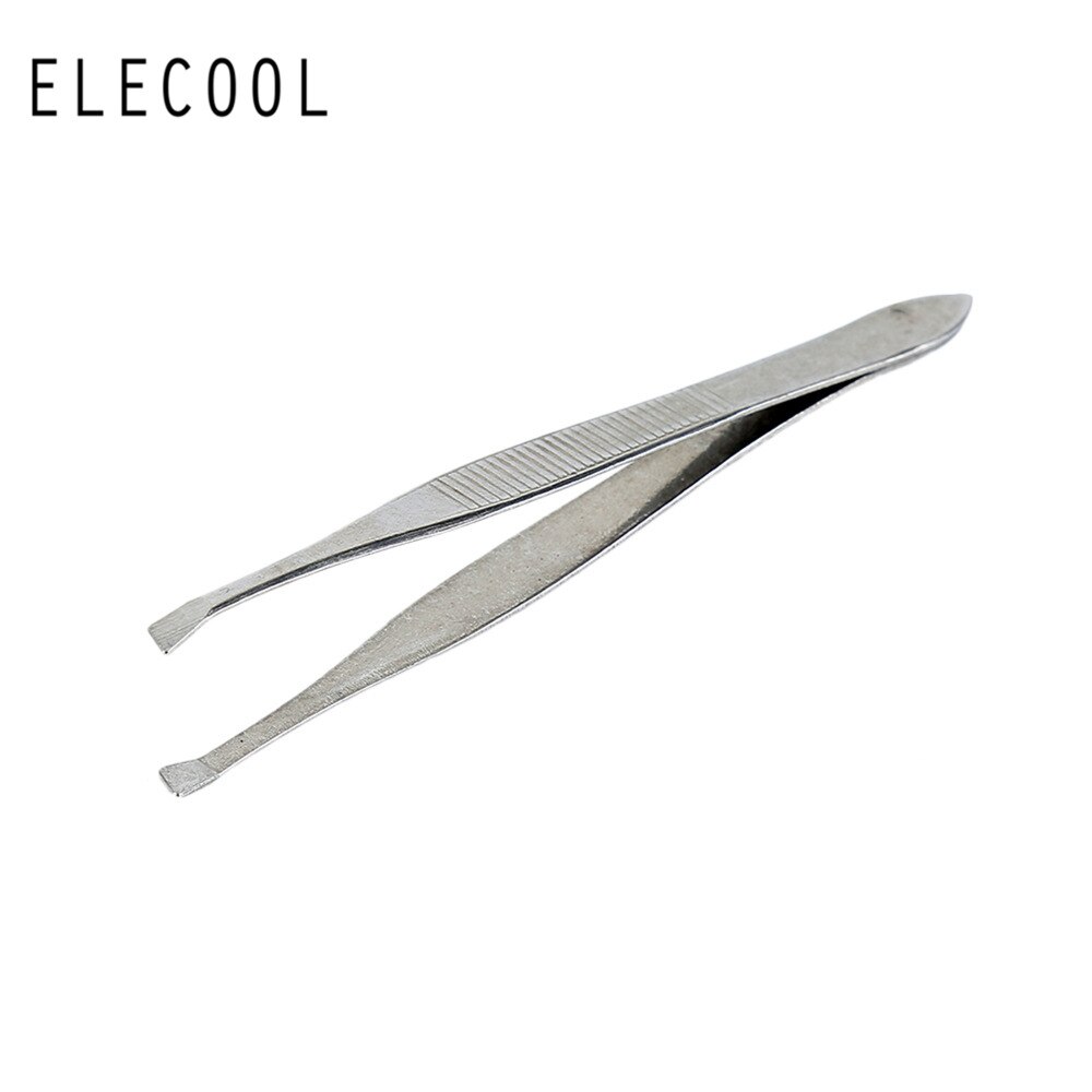 ELECOOL 2 stuks Wenkbrauw Pincet Schaar Kit Set Beauty Tool voor Gezicht Neus Haar Remover Valse Wimpers Clip Facial Willekeurige kleur
