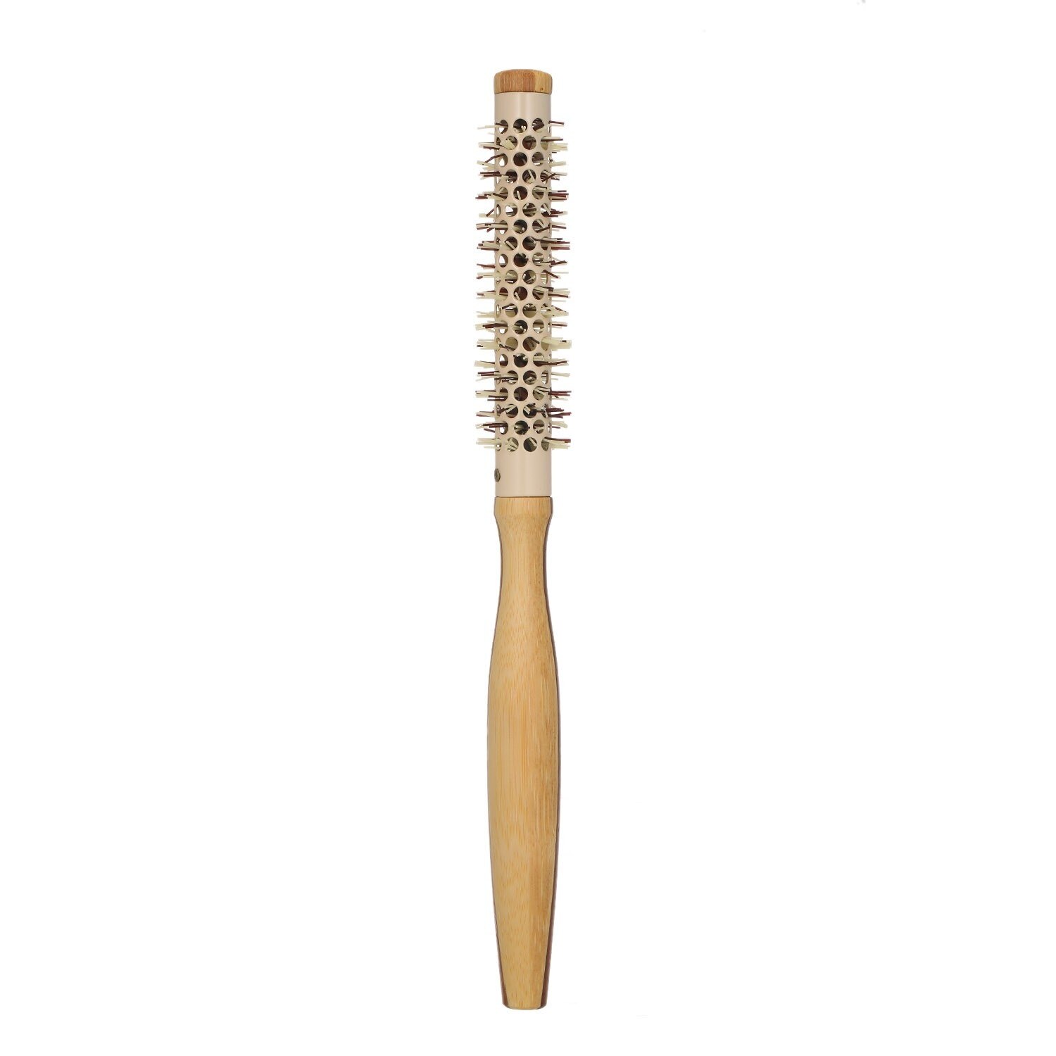 Cepillo de madera Natural con cerdas de nailon, secador de pelo redondo, estilismo