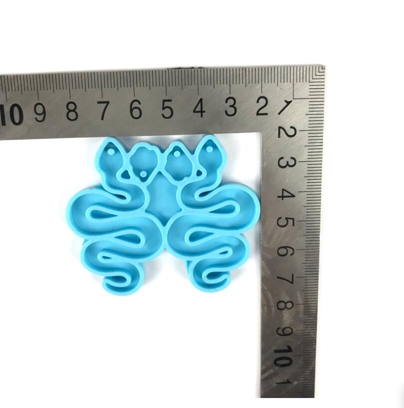 Super Glossy Snake Earrings mould Resin Silicone Mold DIY Epoxy Mould Decoration Keychain: Default Title