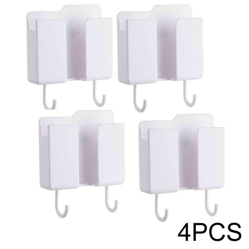 Soporte multifunción para teléfono inteligente, organizador montado en la pared, caja de almacenamiento, gancho para cargador de pared, organizador de cables, soporte de base de carga: violet