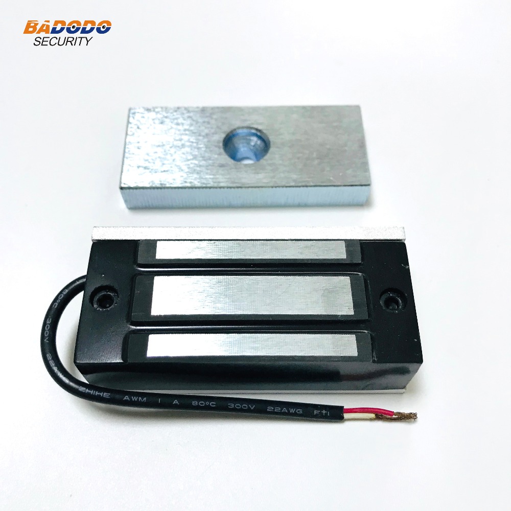 Mini single door electromagnetic lock magnetic lock 60Kg/100Lbs holding force for showcase cabinet door frameless glass door