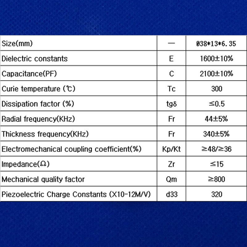 Piezoelectric Ring 38*13*6.4-PZT4 Piezo Ceramic Bolt-clamped Ultrasonic Cleaning Transducer Biodiesel Mixing Ultrasonic Sensor