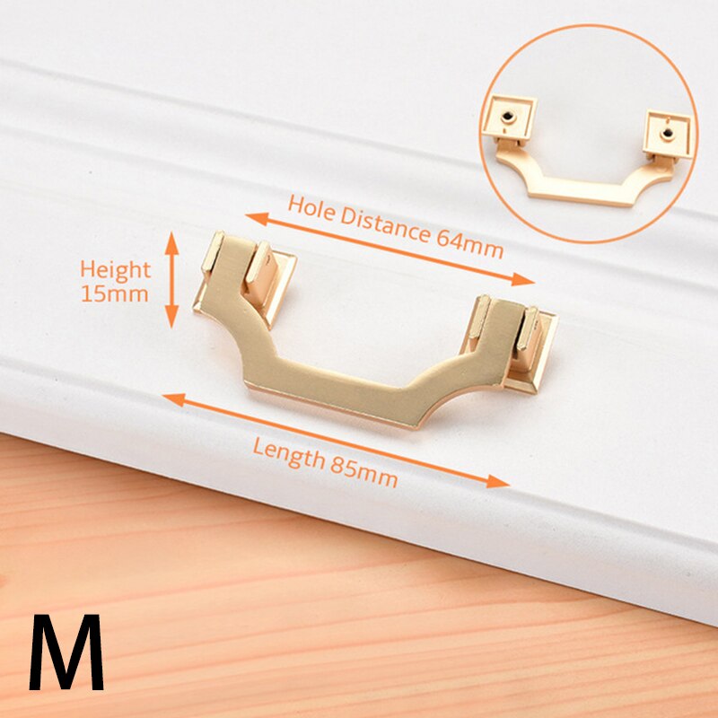 Neue goldene schrank tür schublade verborgen schnalle kupfer draht zeichnung nachahmung kupfer kleiderschrank zink legierung einzigen See griff: M