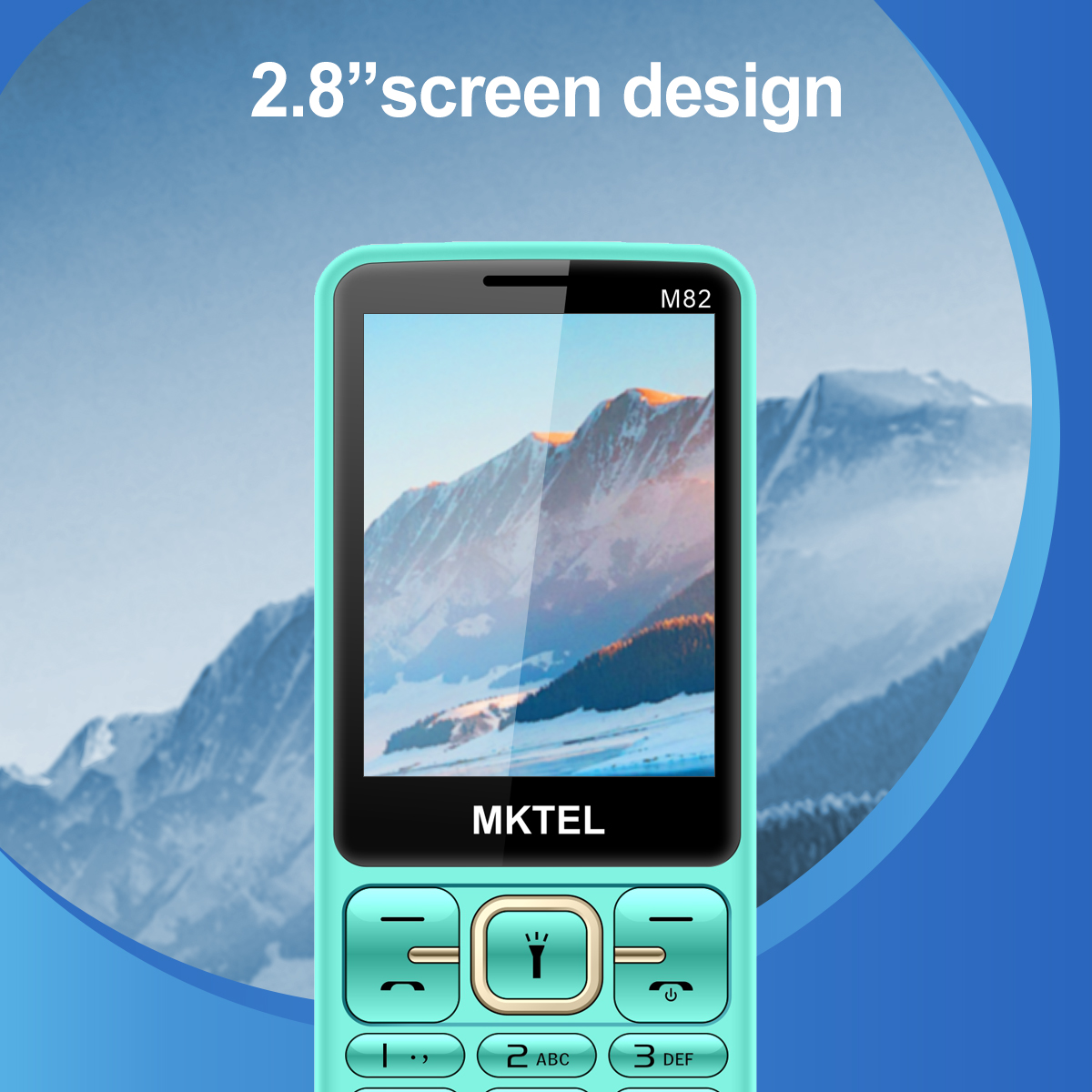 MKTEL M82 Caratteristica Telefono Display da 2,4 pollici Dual Sim Dual Standby MTK6261M 1800mAh MP3/MP4/FM/Radio/Bluetooth/GPRS/GSM 850/900/1800/