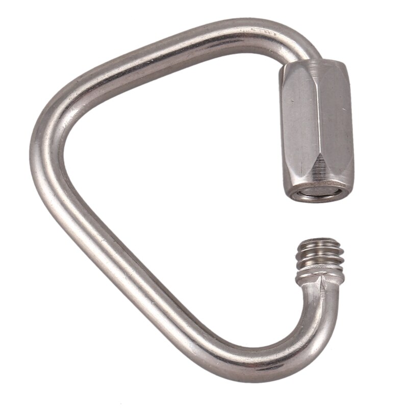 Stainless Steel Screw Gate Rock Lock Climbing Gear Carabiner 3.5MM