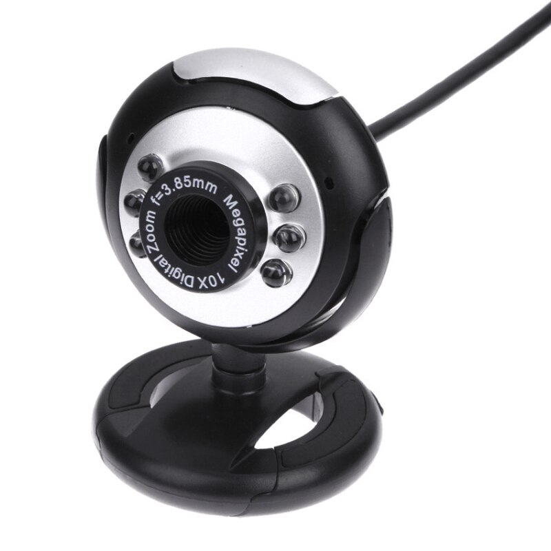 Web Camera 6 Led Licht Buit-In Microfoon Hd Webcam Draagbare Ratatable Web Cam Voor Pc Desktop laptop Computer: 02