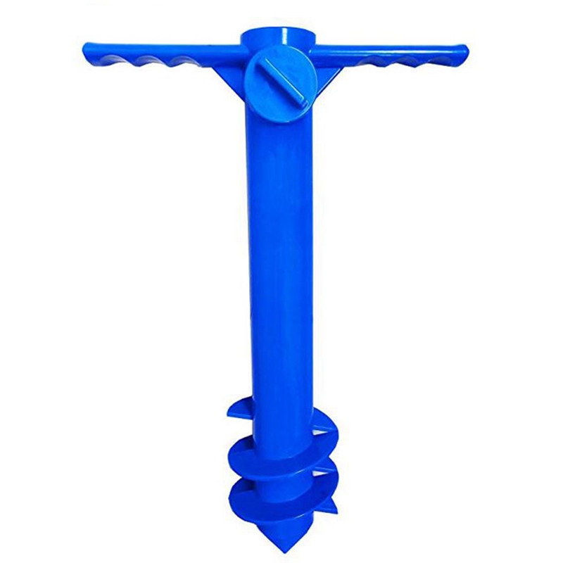 Utendørs strand paraply plast skrue paraply base sette inn paraply sete strand parasoll sand anker