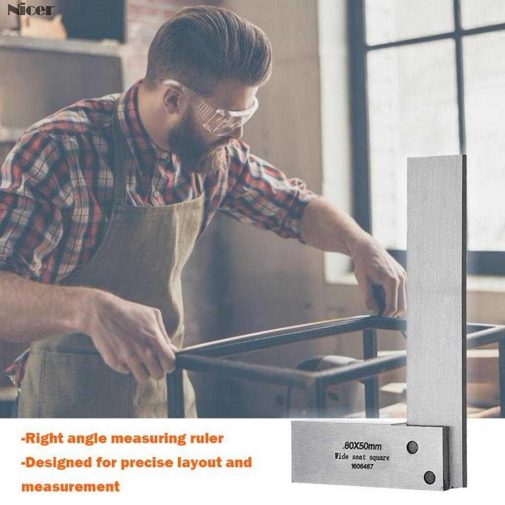 Machinist Square 90 Degree Right Angle Engineer Set Precision Ground Steel Hardened Angle Ruler gauge square ruler Protractor