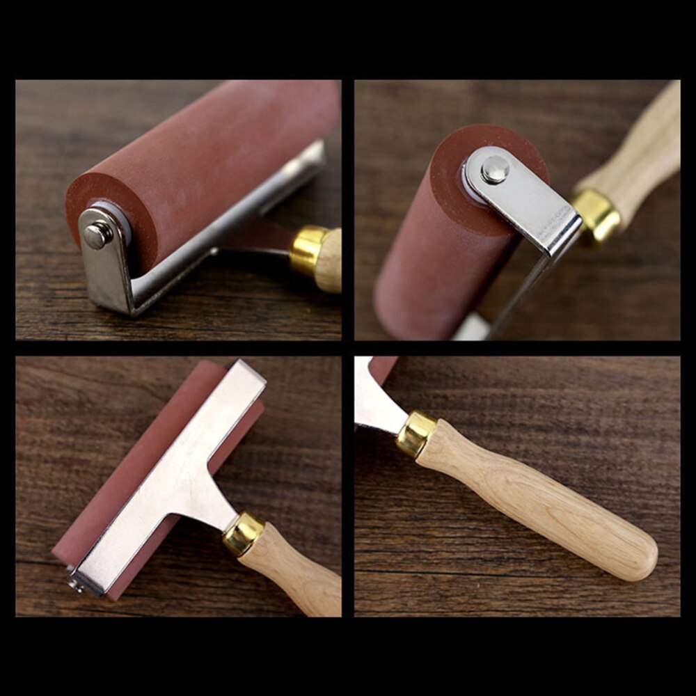 5/10/15cm Heavy Duty Hard Rubber Roller Printing Ink Artists Tool Paint Tool Sets Hard Rubber Brayer Roller for Pri