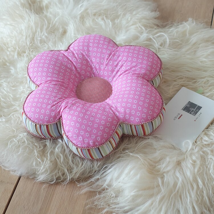 Creatieve 3D Bloem Stoel Zitkussen Dikke Bil Zitten Pad Home Decor Sofa Kussen Kussen Lumbale Taille Ondersteuning Kussen Mat J: pink-1 / about 50x50cm