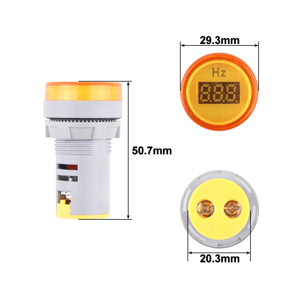5 farbe 3 stil Digital Display Strom Hertz meter 0-99Hz Frequenz meter anzeige licht AC meter Rot gelb Grün Weiß