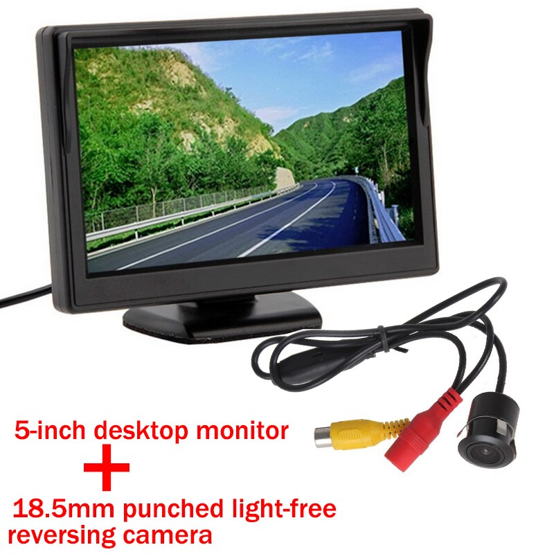 Bus/Car HD Desktop 12-24V 5 Inch TFT Screen Plug-In Rear Cam 18.5mm LED With Lamp Reversing Camera Night Vision Parking Monitor: 18.5mm Camera