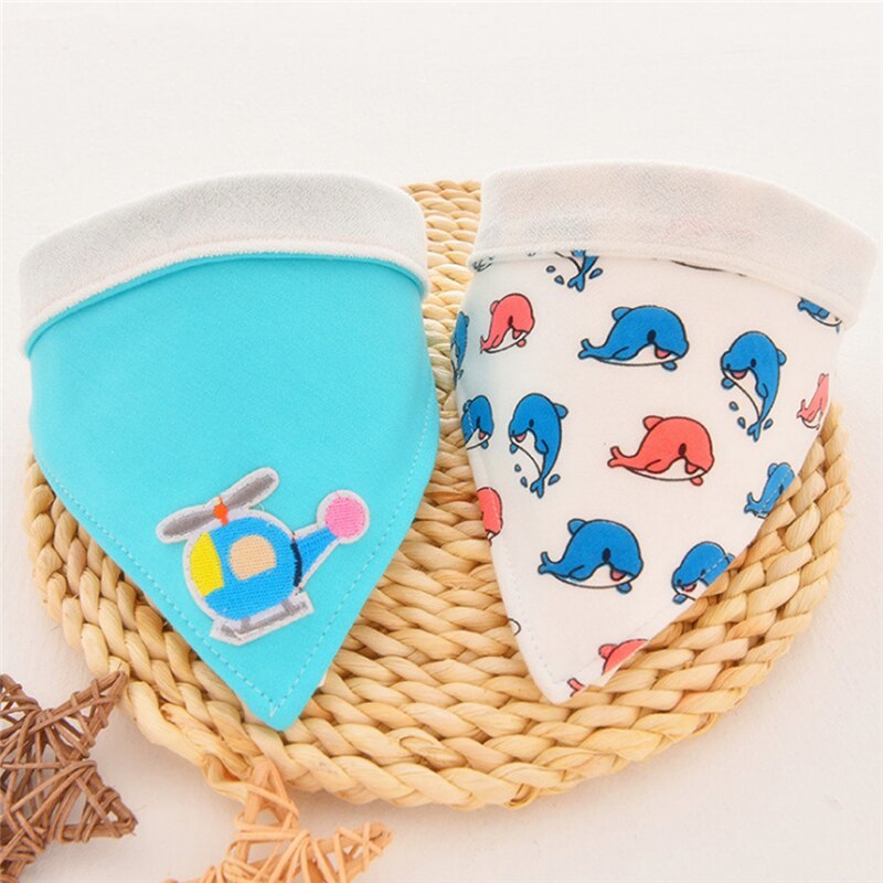 Cartoon Saliva Towel Baby Eating Accessory Cotton Bandana Bibs Baby Babador Feeding Smock Infant Burp Cloths Soft Baby Stuff