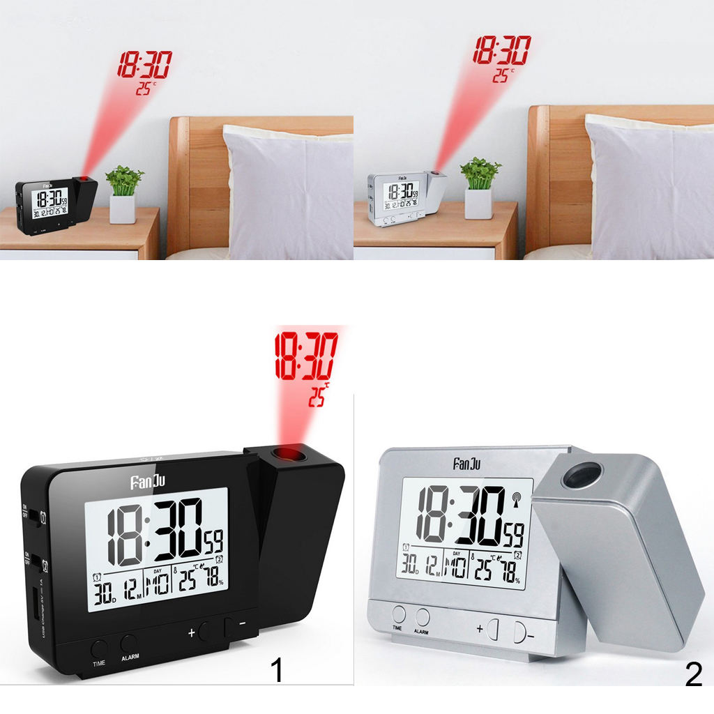 Digital Projection Alarm Clock LED Wall Ceiling Display Projector