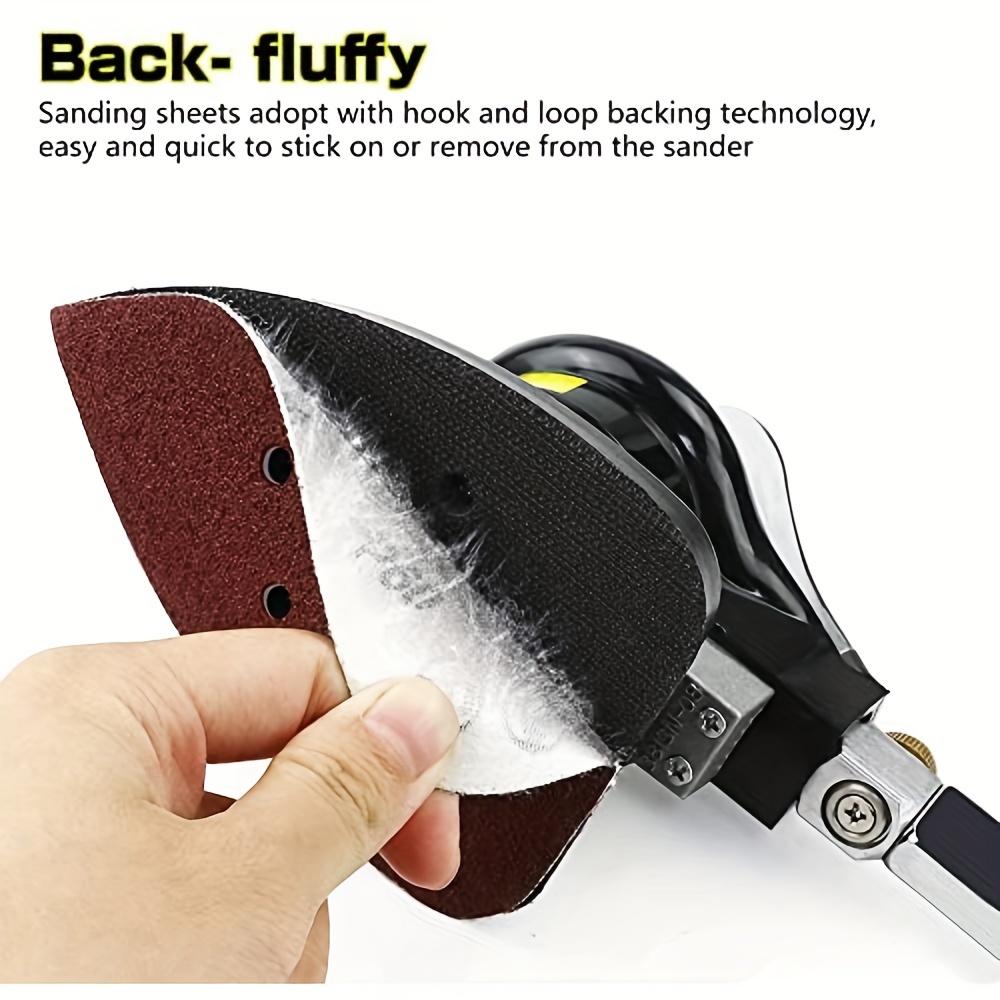 60 st premium triangulära slipplattor  - 6 hål , 40/80/120/180/240/320 kornstorlekar - slipmaskin sandpapper slippapper blandade slipplattor