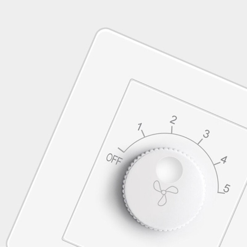 Universal Concealed Ceiling Fan Speed Controller Fan Speed Control Switch Five-speed Electric Fan Switch Square L69D