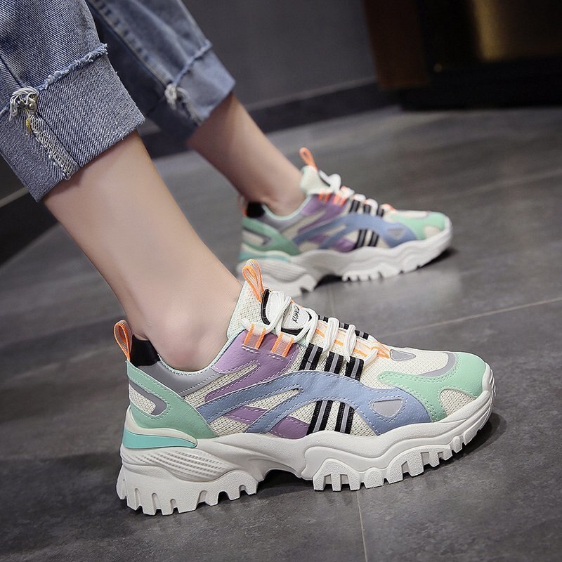 Chaussures pour femmes, chaussures de sport pour femmes, chaussures d'automne fluorescentes pour femmes, chaussures décontractées, chaussures de course pour femmes, chaussures décontractées  x633