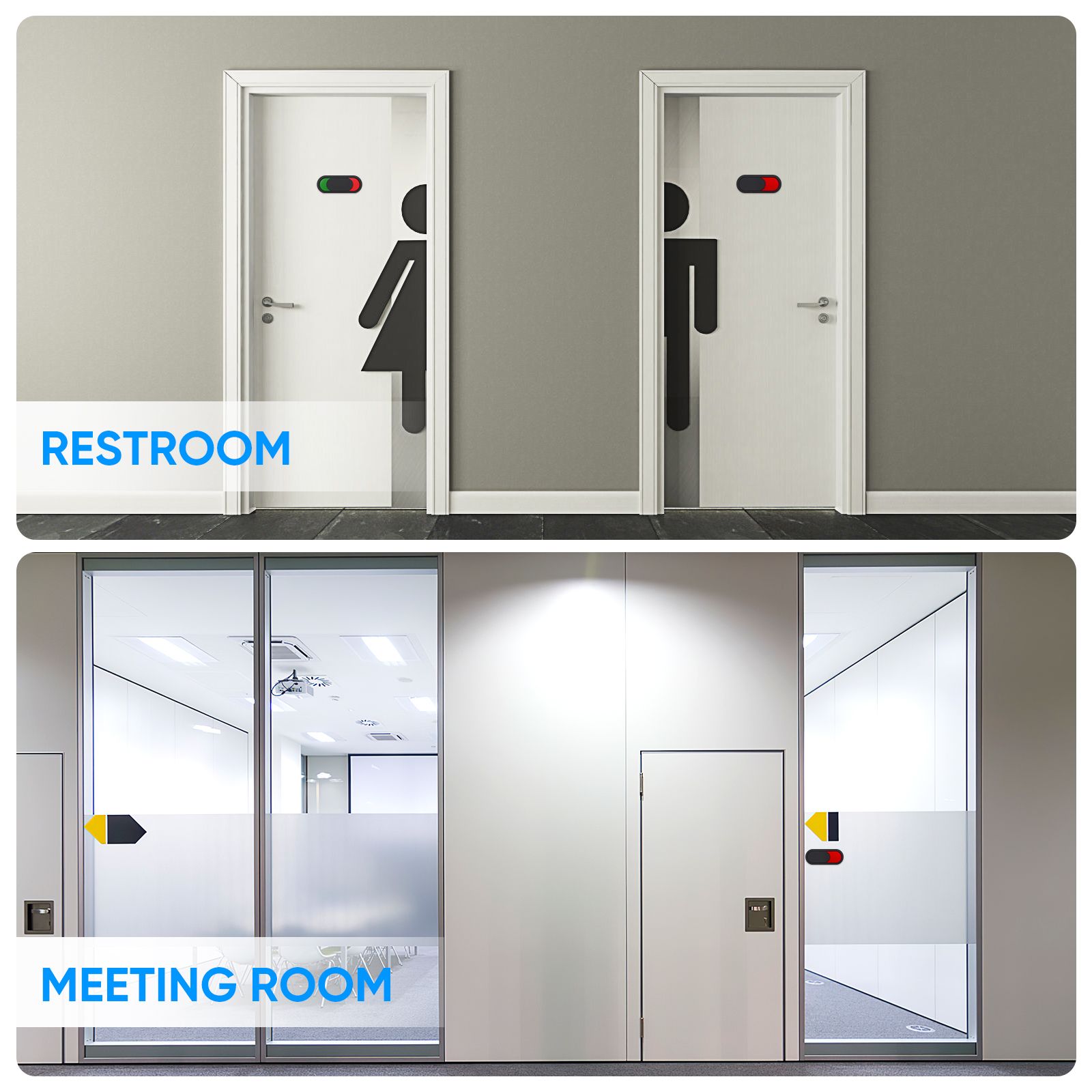 Slide Sign Conference Room Privacy Slider Door Indicator Office Sign Disturb Open Closed Not Signboard Toilet Vacant Occupied