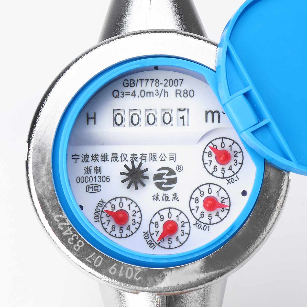 Rvs 15Mm Watermeter Nat Type Koud Water Meter Plastic Rotor Type Meten Meter Tap Tafel Teller thuis Garde Gereedschap