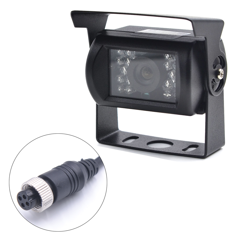 Bus/Truck/Trailer Rear View Camera Cars Parking Reversing Night Vision Camera With 18 IR Lights DC12V-24V Aviation Connector