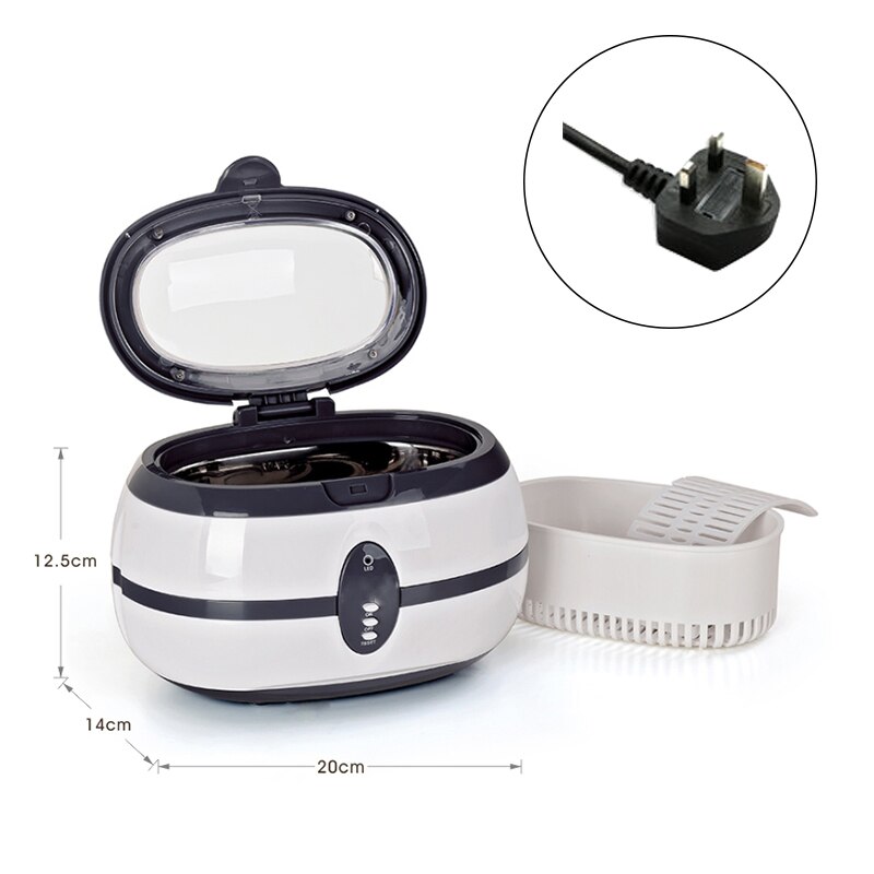 Ultrasone Reiniging Machine 35W 600Ml Thuis Cleaner Machine Voor Reinigen Brillen Sieraden Horloges