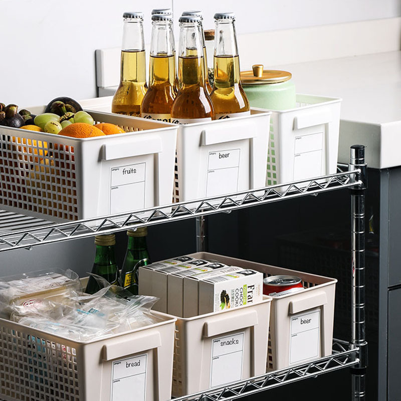 1Pcs Household Desktop Storage Box Bedroom Plastic Snack Storage Basket Kitchen Vegetable Storage Basket Bathroom Storage Box