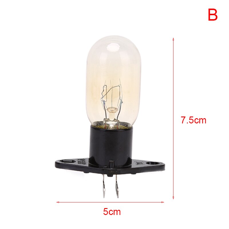 1pc Universal Microwave Oven Global Light Lamp Bulb Base 250V 20W Replacement: B
