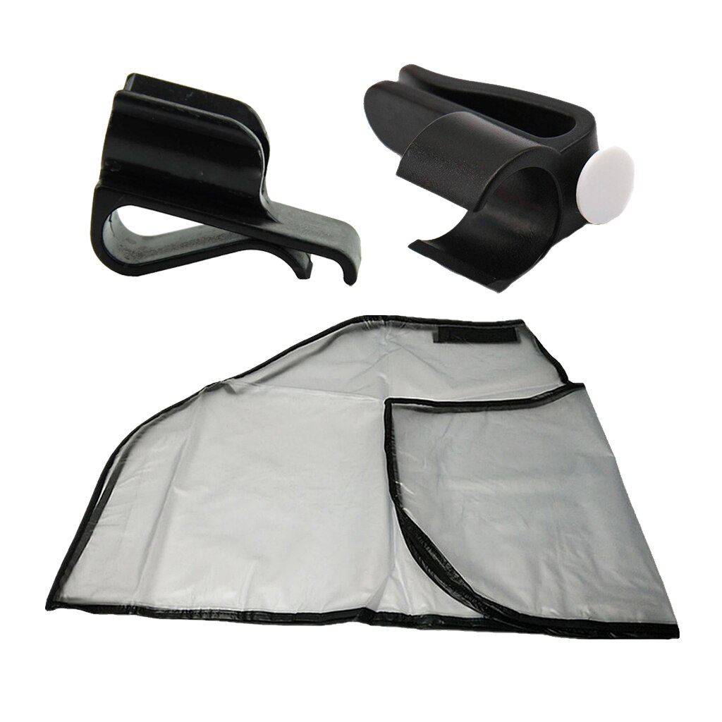 Waterproof Golf Club Travel Bag Rain Cover Raincoat & 2pcs Bag Clubs Clips