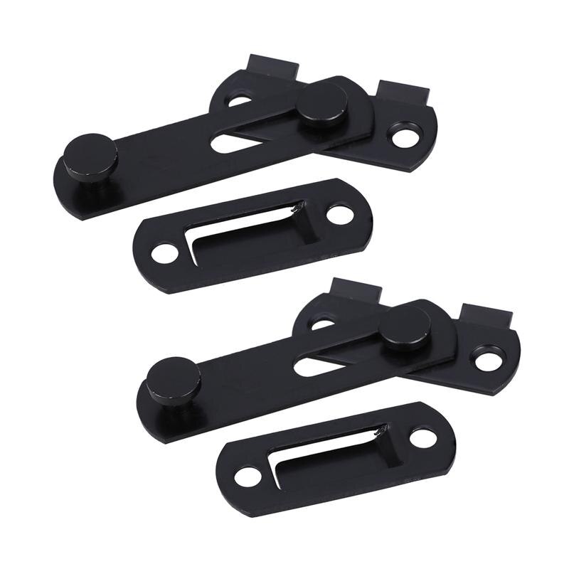 2 stk rustfrit stål rustfri dør hasp lås låge låse flip lås sikkerhedsdør lås til døre vinduer skabe låger: 10 x 2.1cm