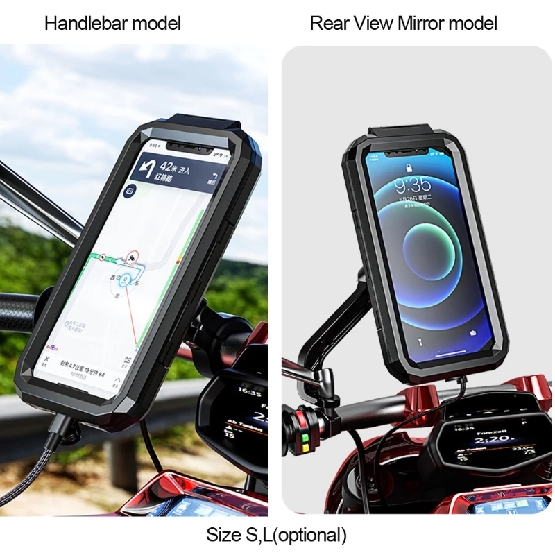 Waterproof Bike Motorcycle Handlebar Mount for Samsung Galaxy Note 10 Lite (sku 50812)