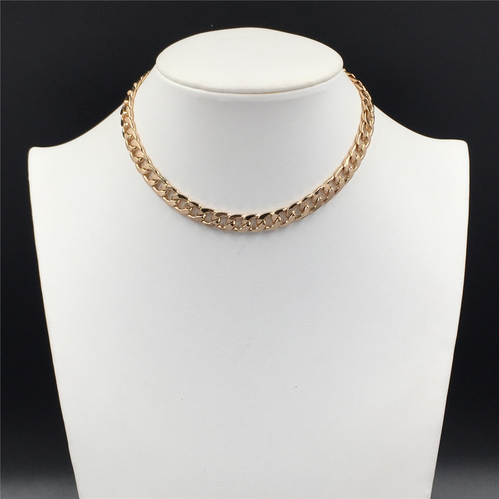 Modern Novelty Special Chain Linked Dainty Necklace Tiny Chain T bar O bar Enclosure Collar Chain For Women Girl: N26071