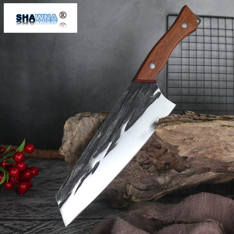 Forged Damascus Cleaver Knife Stainless Steel Chinese Vegetable Meat Chopping Kitchen Knives Cleaver Slicing Chef Knife