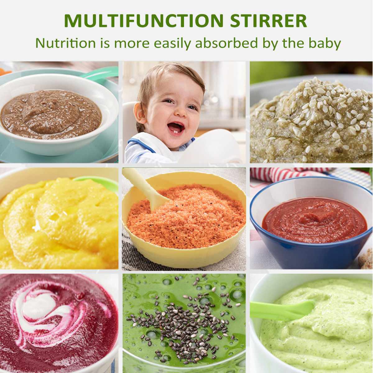 3 In 1 Portable Hand Blender 15000rpmSpeed Electric Blender Fruit Vegetable Nut Juice Smoothie Baby Food Kitchen Mixer Egg Whisk