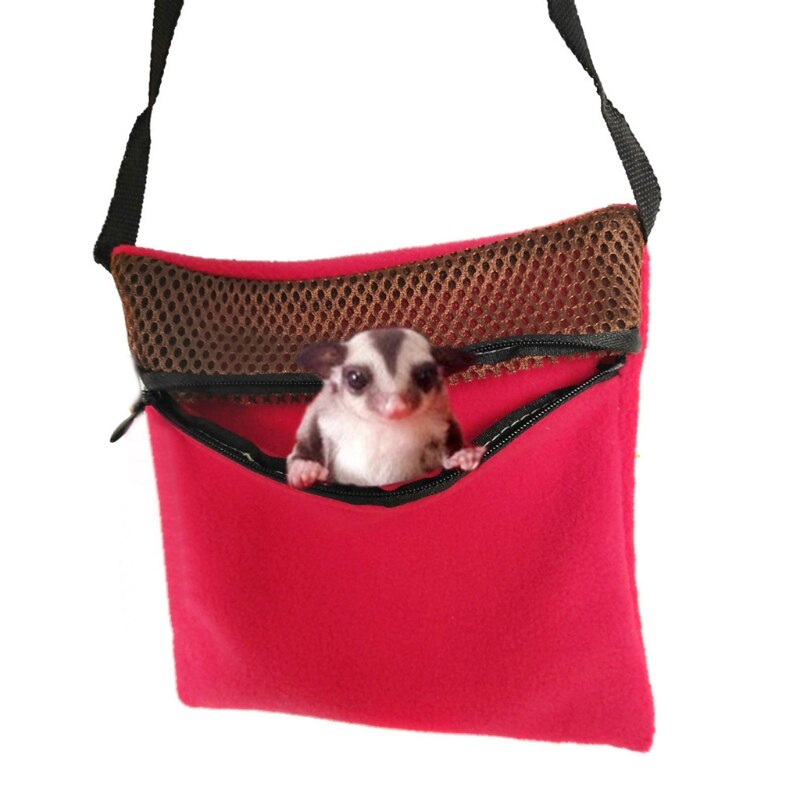 Klein Dier Uitgaande Slaapzak Ratten Hamster Carrier Bag Travel Carry Pouch Ademend Handtas Voor Suiker Zweefvliegtuig
