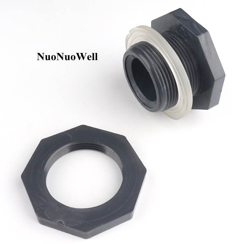 1pc 1.2-2 Inch 40-63mm PVC Water Tank Connectors Aquarium Fish Tank Adapter Water Drainage Intake Joint Drain Pool Connector