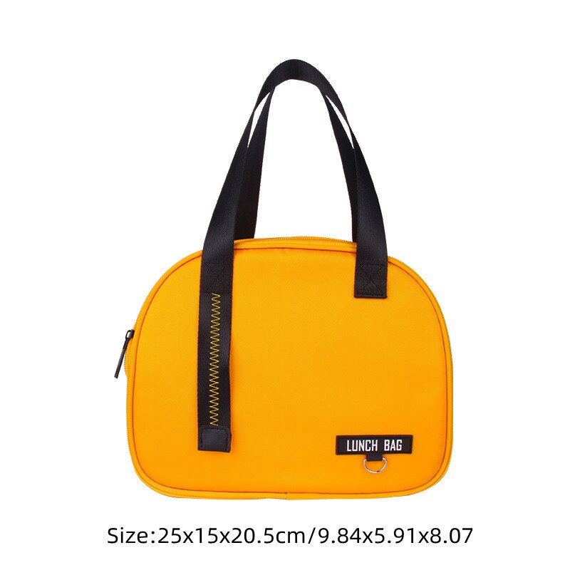 Draagbare Canvas Lunch Tas Vrouwen Outdoor Camping Wandelen Picknick Voedsel Koeler Pouch Reizen Eten Opslag Thermische Pakket Accessorie: D Yellow