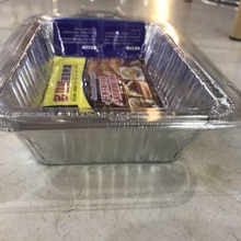 Wegwerp Verpakt Lunchbox Aluminiumfolie Barbecue Kleine Rechthoekige Lunchbox Barbecue Verpakt Voedsel Pakket Keuken Gereedschap