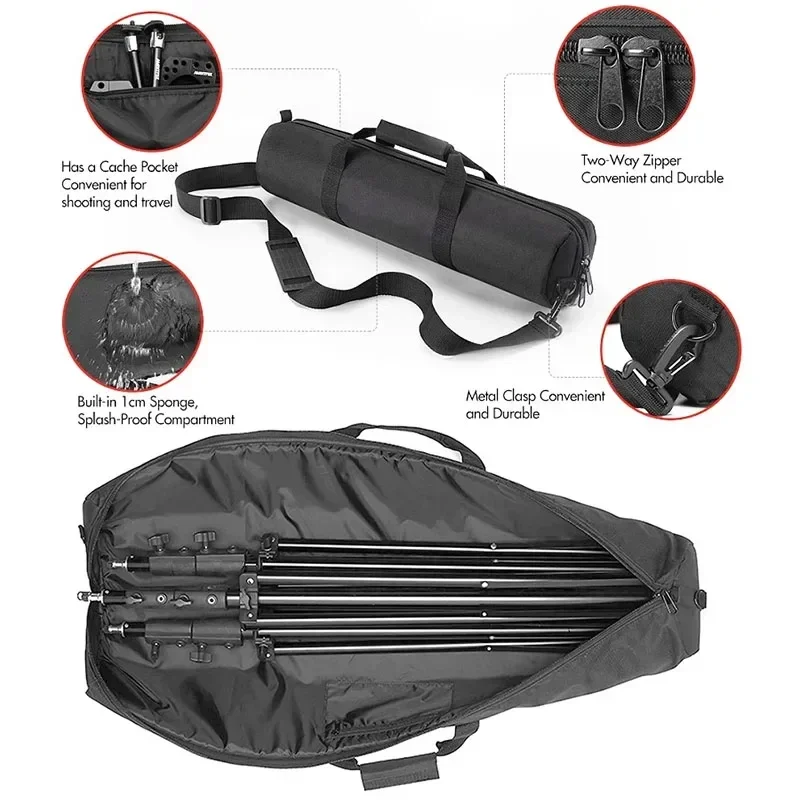 65 80 90 100 125 cm rembourré appareil photo monopode trépied sac de transport étuis support de lumière sac de transport parapluie Softbox sac de transport étuis pour trépied