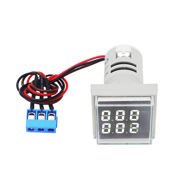 Panel Counter Meter Mini 22mm LED Digital Display Square Round Timer For Industrial Use AC220-380V 0-999999: Brown