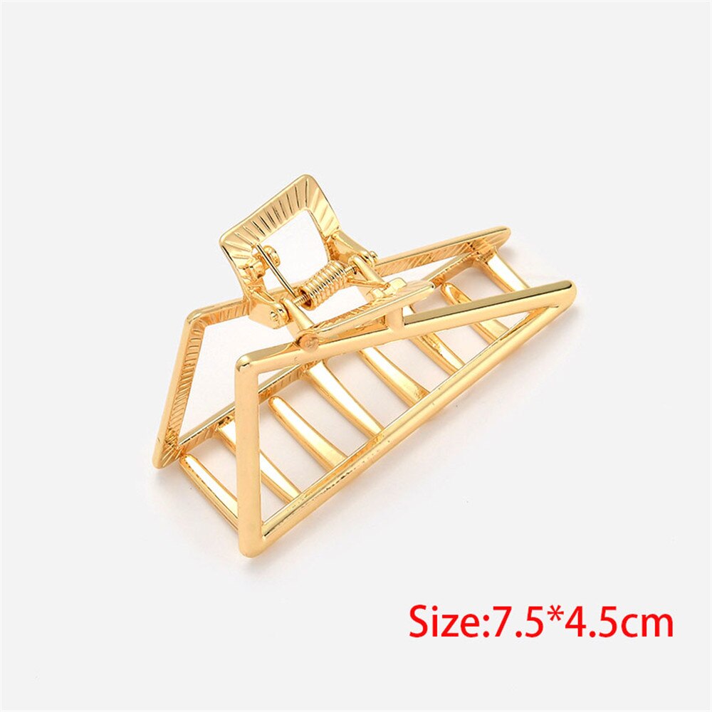 11Styles géométrique cheveux griffe pour femmes filles pinces cheveux crabe métal or pince à cheveux griffe accessoires épingles à cheveux ornement: 9
