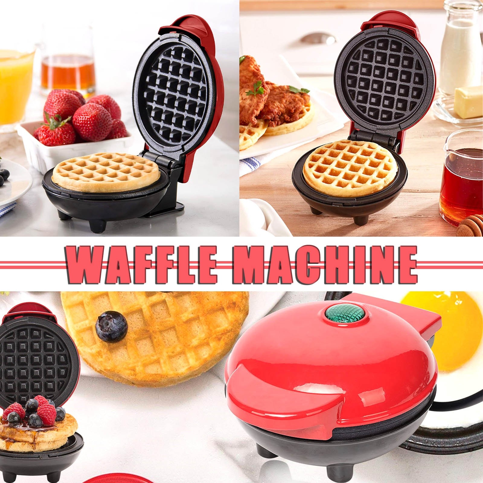 350w Waffle Maker Dual Non-stick Automatic Waffle Bread Maker Household Cake Breakfast Baking Machine Cake Maker#g30