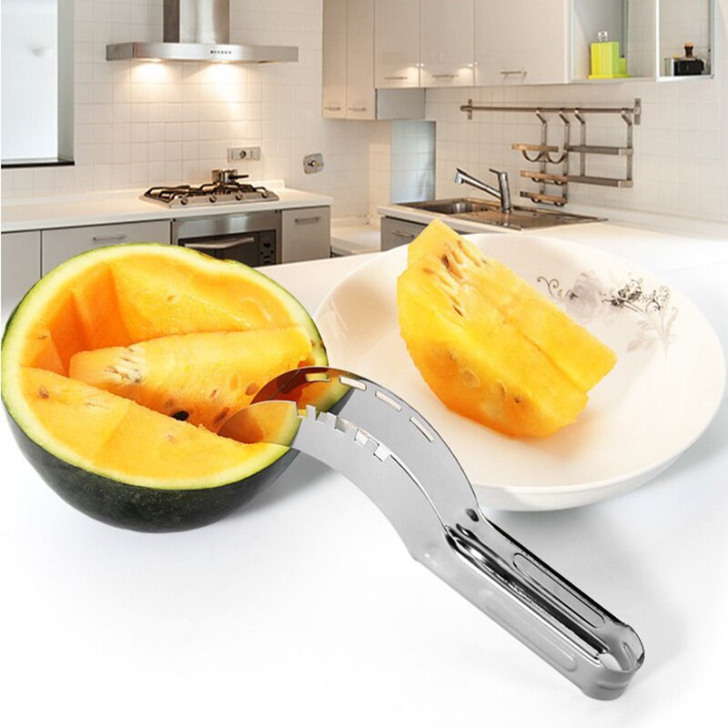 20.3*2.6CM Rvs Watermeloen Slicer Cutter Mes Corer Fruit Groente Gereedschap Keuken Gadgets