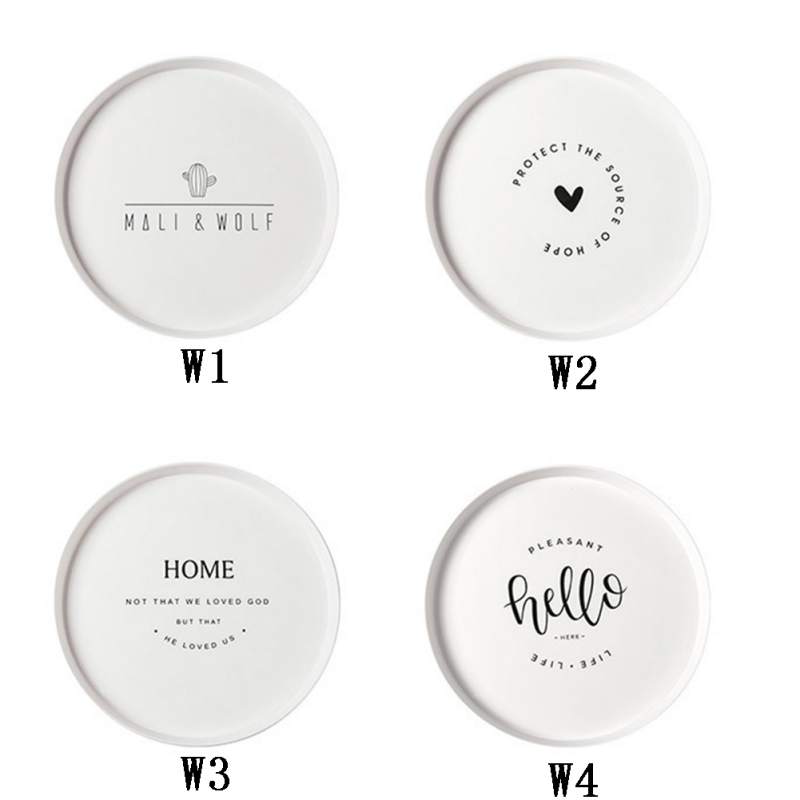 Round Breakfast Plate Tea Cup Tray Dim Sum Plastic Tray Steak Dish Plate Round Steak Dish tableware dinnerware