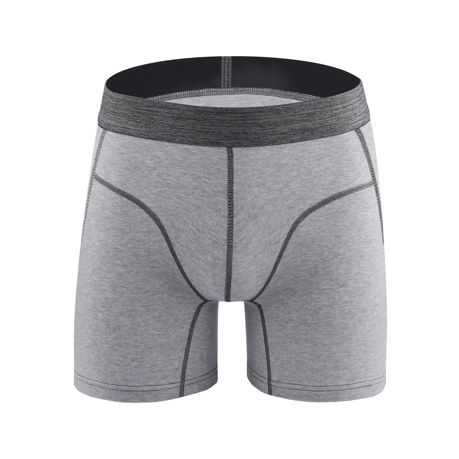 4 Pcs /lot Men&#39;s Underwear Comfortable Breathable Big Size Long Boxers Men Sport Underpants Solid Color Boxershorts